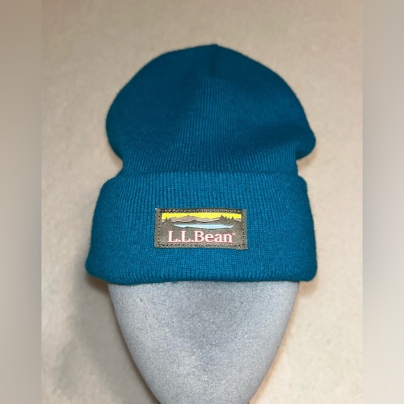 L.L. Bean Winter Beanie Hat Teal Blue L.L. Beanie - Picture 4 of 5